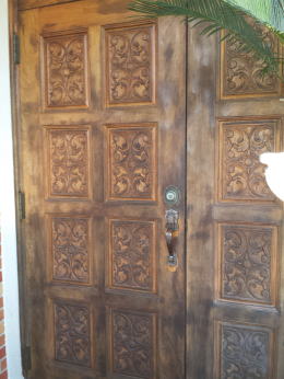 玄関ドア　塗装　95-1