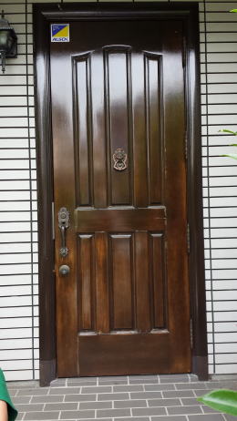 木製玄関ドア塗装例123-1