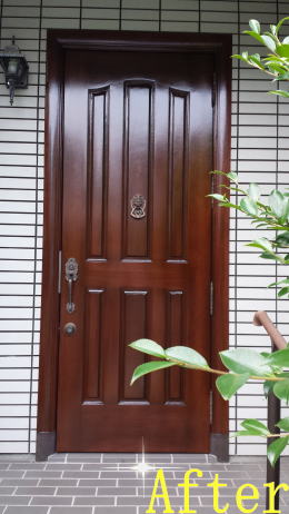 木製玄関ドア塗装例123-