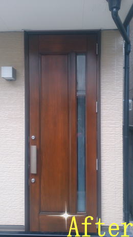 玄関ドア塗装128-2