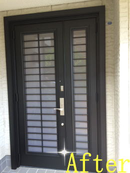 玄関ドア塗装129-2