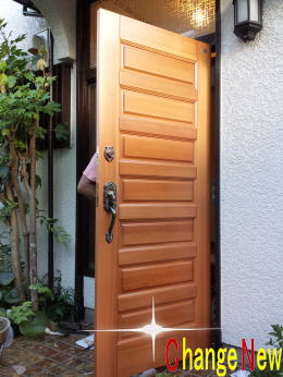 玄関ドア塗装交換取り替えリフォーム137-6