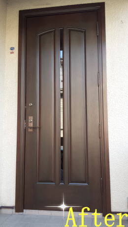 木製玄関ドアの塗装例160-2
