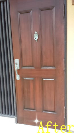 木製玄関ドアの塗装例162-2