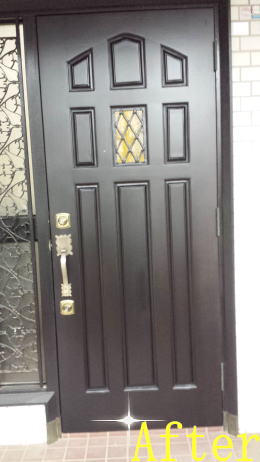 木製玄関ドアの塗装例164-2