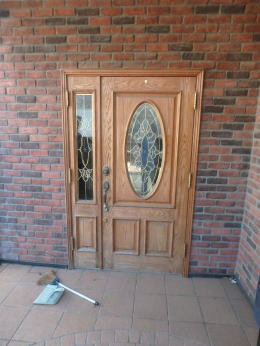 輸入木製玄関ドアの塗装例172-1