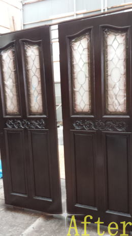 シンプソン輸入木製玄関ドアの塗装例173-2