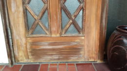 木製玄関ドアの塗装例横浜市174-3