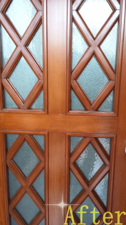 木製玄関ドアの塗装例横浜市174-6