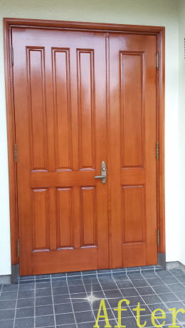 木製玄関ドアの塗装例175-2