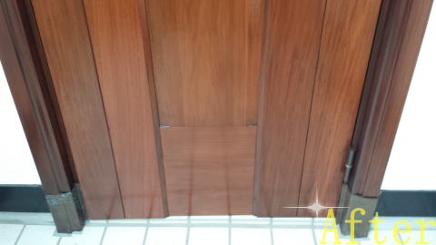木製玄関ドアの塗装写真176-12