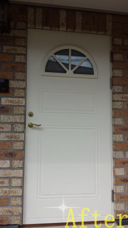 木製玄関ドアの塗装写真177-2