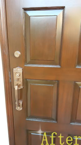 木製玄関ドアの塗装写真横浜市181-5
