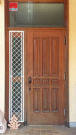 木製玄関ドアの塗装写真横浜市182-1