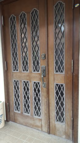 木製玄関ドアの塗装写真184-1