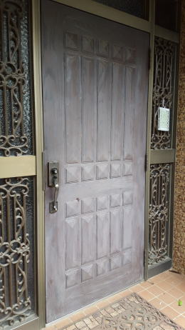 FRP玄関ドアの塗装写真185-1