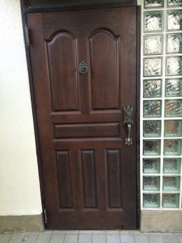 玄関ドア修理及び銅板貼り塗装写真186-1