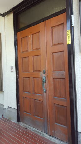 玄関ドア塗装と鍵修理写真187-1