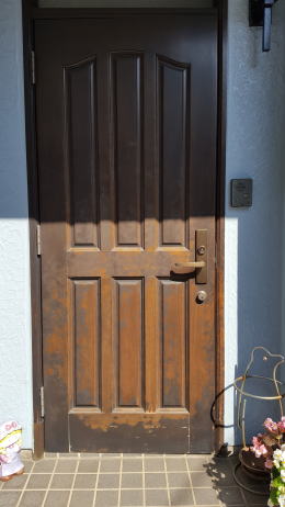 アイカ玄関ドア塗装218-1