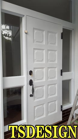 玄関ドアホワイト塗装219-2
