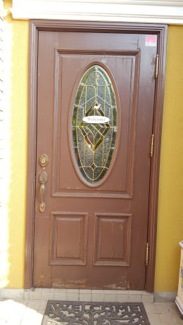 輸入木製玄関ドア修理塗装