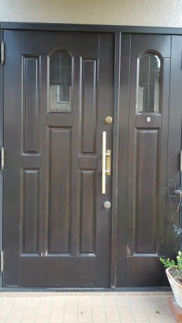 木製玄関ドア塗装225-01