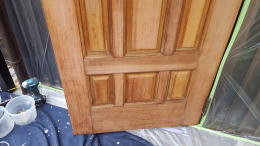 木製玄関ドア塗装　横浜市229-01
