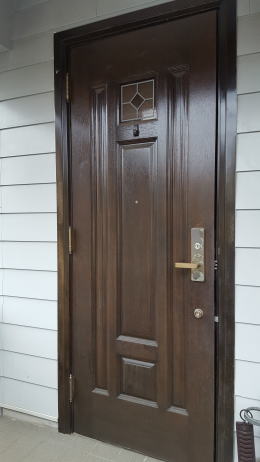 木製玄関ドア塗装　横浜市230-01