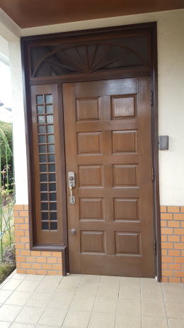 木製玄関ドア塗装前240-1