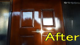 木製 玄関ドア塗装後241-4