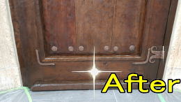 輸入木製 玄関ドア塗装249-4