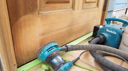 輸入木製玄関ドア塗装　260-03