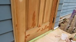 輸入木製玄関ドア塗装　260-04