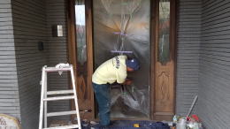 輸入木製玄関ドア塗装　261-03