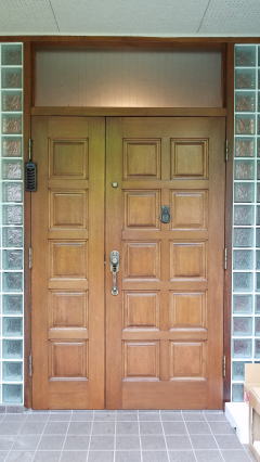 木製玄関ドア塗装　272-01