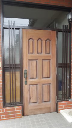 木製玄関ドア塗装　282-02