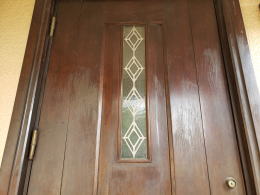 木製玄関ドア塗装325-03