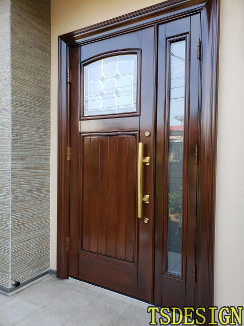木製玄関ドア塗装326-06