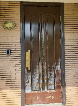 玄関ドア塗装331-01