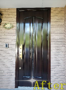 玄関ドア塗装331-02