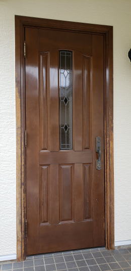 玄関ドア塗装334-01