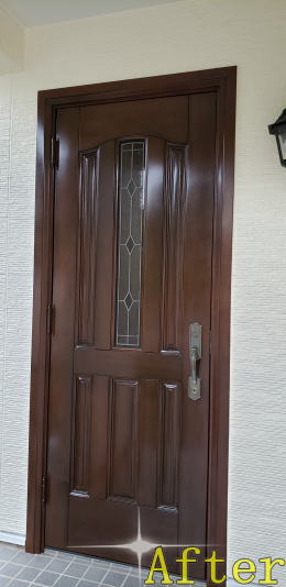 玄関ドア塗装334-02