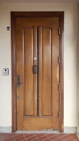玄関ドア塗装338-01