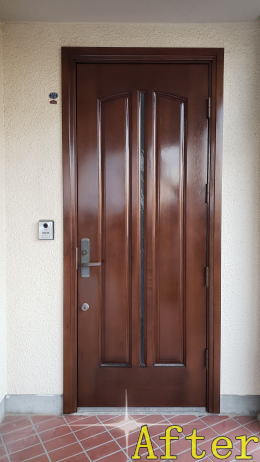 玄関ドア塗装338-02