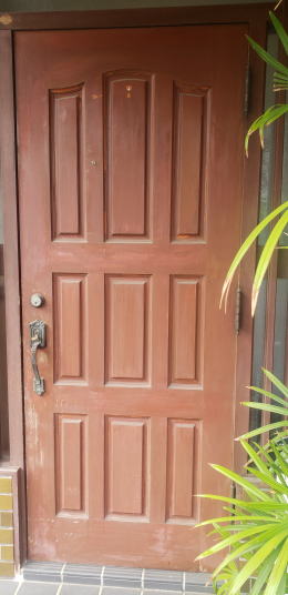 木製玄関ドア塗装例　川崎市S様邸416-01