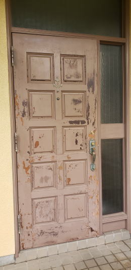 木製玄関ドア塗装例　神奈川県逗子市417-01