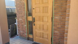 木製玄関ドア塗装例440-03　横浜市旭区