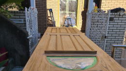 木製玄関ドア塗装例441-04　横浜市港南区