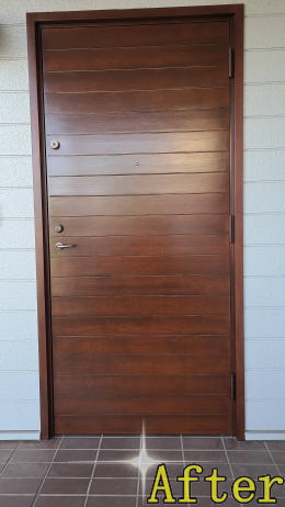 木製玄関ドア塗装例446-02