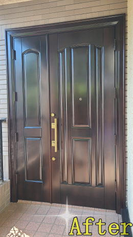 アイカ木製玄関ドア塗装例447-02